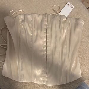 Elegant Cream Corset Top